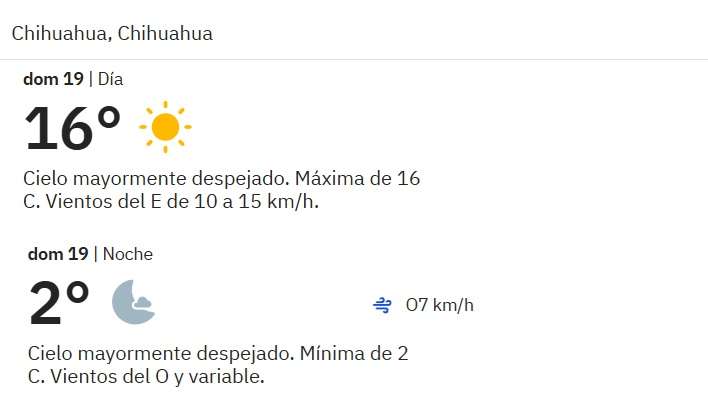 Mantiene Chihuahua temperaturas frescas, con mínimas bajo cero