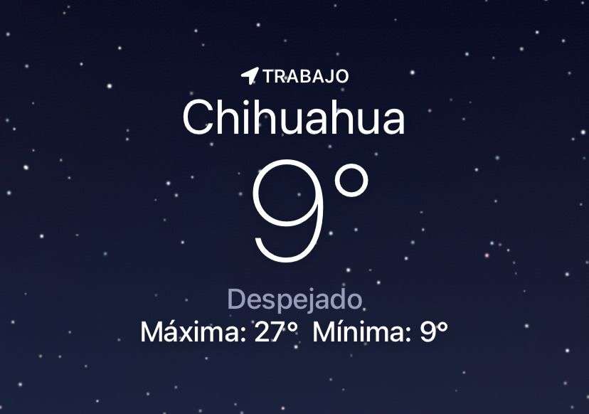 Sigue la temperatura a 9 grados centígrados en la ciudad 